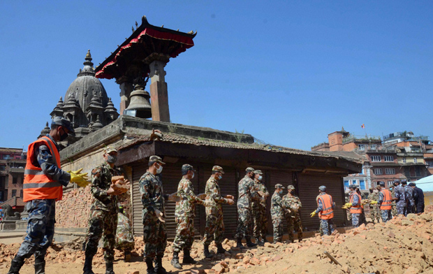 An Indian Armyman on rescue work at Lalitpur in Earthquake-hit Nepal (Photo: PTI) An Indian Armyman on rescue work at Lalitpur in Earthquake-hit Nepal (Photo: PTI)